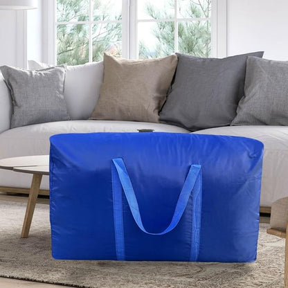 100L Extra Large Storage Bags, Big Moving Bags with Strong Zippers & Carrying Handles, Packing Bags for Moving, Storage, Travel and Camping, Storage Totes For Space Saving (Blue, 2 Pack) - Image 6