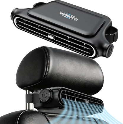Cars seat fan with battery.with seat back cooling airflow for drivers | 3-speed quiet rear seat fan for passengers infants, children, dogs. bladeless safety design, fit for SUV Truck Van RV by IntelligentAccompanyingTravel