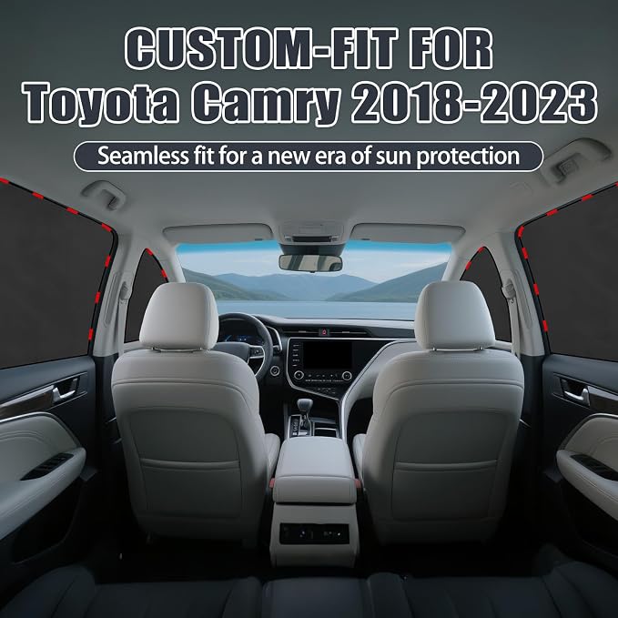 ZATOOTO Magnetic Toyota Camry Sun Shade 2018-2023, Privacy & Cool, 4 Pack | Effective Sun Blocking. Magnetic Mount for Steel Frames. Great for Family, Camping. Full Privacy Protection. - Image 7