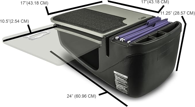 AutoExec GripMaster Car Desk for Your Vehicle Workstation and Mobile Office, Grey with 400 watt Power Inverter | Vehicle Workstation, Mobile Office, 400 Watt Power Inverter - Image 5