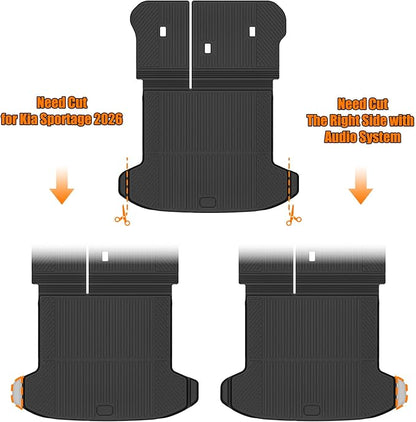 AUXKOFloor Mats Cargo Mat Backrest Mat for 2026-2023 Kia Sportage Hybrid | High Wall,All-Weather,All Season,Odorless,Anti Slip,Rain&Salt Resistant,TPE Material,Black,Accessories,Pet Friendly - Image 3