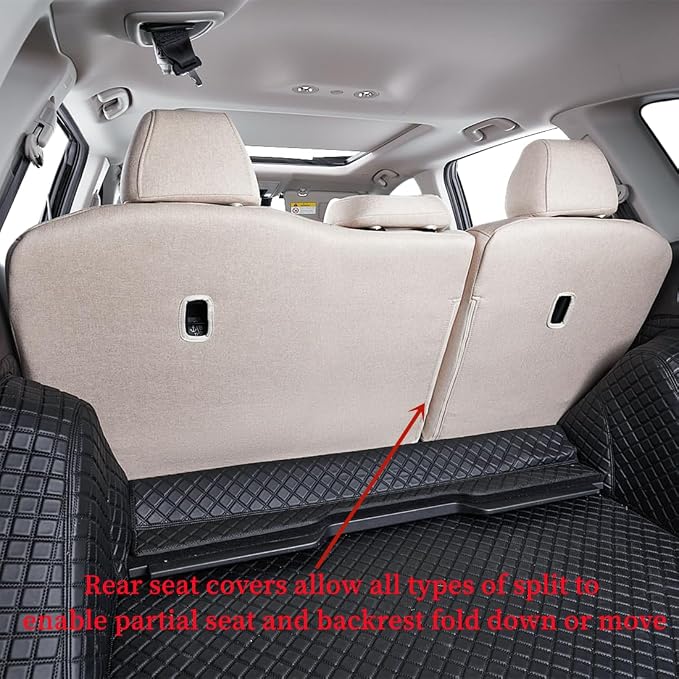 coverdream Custom Seat Covers Compatible with Select Toyota Corolla L,LE 2020 2021 2022 Models (Beige,Full Set) - Image 4