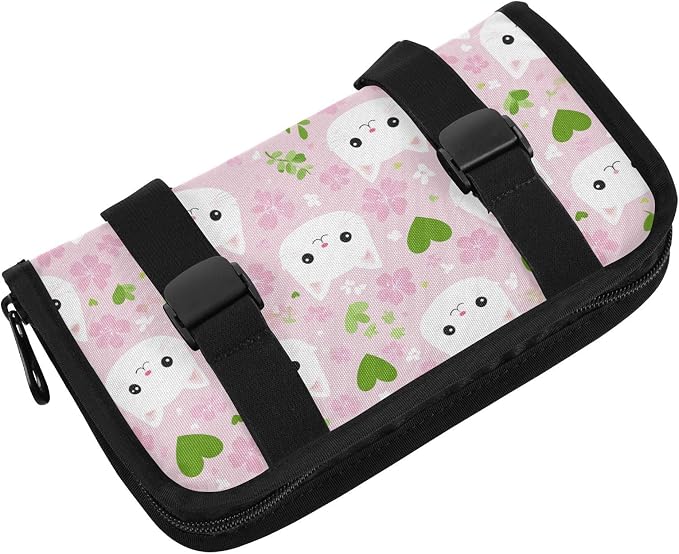 Car Tissue Holder Car Napkin Holder Car Tissue Box Dispenser Storage Case Sun Visor Mask Holder with Adjustable Straps Reusable Refillable Pink Cute Sakura Cat Faces Hearts - Image 2