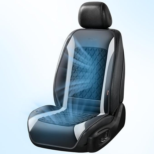 Coverado 2026 Upgraded Cooling Car Seat Cover,Ventilated Car Seat Cushion with 8 Fans, Cooled Seat Cover for Car SUV Truck Universal Fit,Gray by COVERADOAUTO