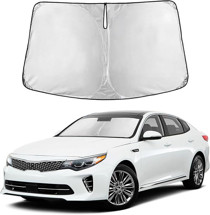 Autovir Windshield Sun Shade Fit for 2016-2018 2019 2020 Kia Optima d | Sunshade, Front Car Window Shades Sun Visor, Blocks UV Rays & Heat, Car Accessories by Autovir