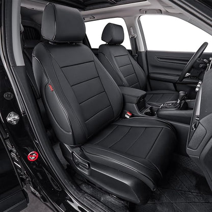 EKR Car Seat Covers for Honda HRV 2023-2027,Leatherette Full Set | Custom Fit for Honda HRV Sport /LX 2023-2027 Factory-Like Fit,360°Protection,Pet Friendly,Faux Leather(Black) by EKR