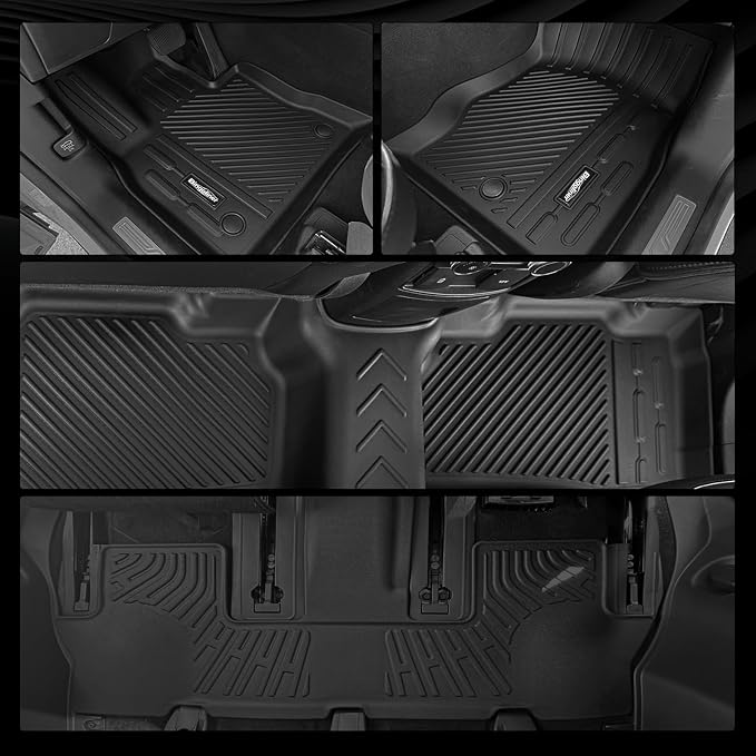 Floor Mats for Ford Explorer (6 Seats Captain Chairs) 2020-2026 | Trunk Mat with Backrest Mat & Door Sill Guard All Weather TPE Protector Odorless Full Set Interior Accessories Floor Liners - Image 5