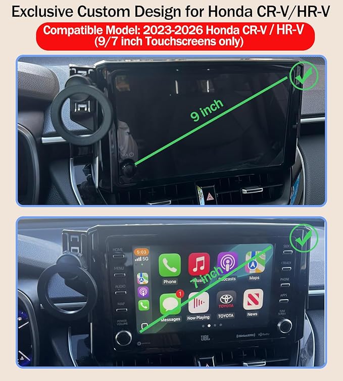 Car Phone Mount for 2023-2025 2026 Honda HR-V / 2023-2025 2026 Honda CR-V, Fits 7/9-Inch Touchscreen Only, for MagSafe Magnetic Car Phone Holder, Honda HR-V/CR-V Accessories - Image 3