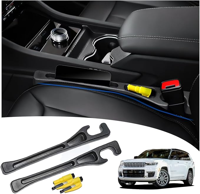 【Compatible with Jeep Grand Cherokee】 Car Seat Gap Filler | No Drop Seat Guard Compatible with Jeep Grand Cherokee Accessories Drop Seat Guards for Cars(2Pcs) Car Escape Tool(2Pcs) by OfficialFlagship