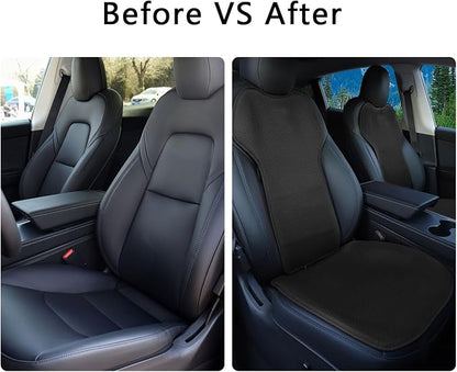 TOPABYTE Front Car Seat Covers for Tesla Model Y Model S Model X Model 3 | Breathable Interior Seat Cushion Protector for Tesla Model 3/Y/X/S 2017-2026 All Season Protection Breathable - Image 4