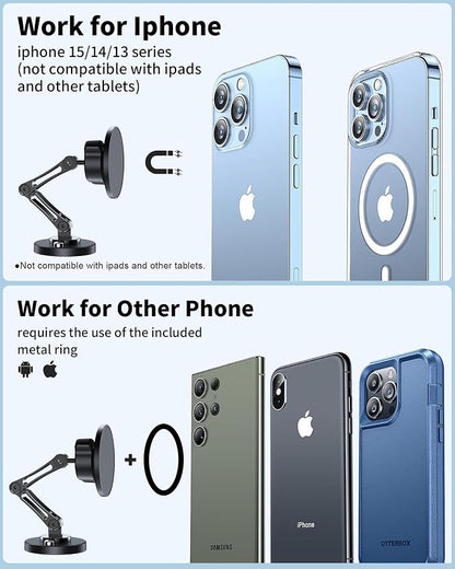 ZBF Magnetic Car Phone Holder Mount (360° Rotation) Cell Phone Car Holder, Phone Mount for Car Windshield Dashboard Hand Free Mount for iPhone 17 16 15 14 13 Pro Max All Smartphones - Image 5