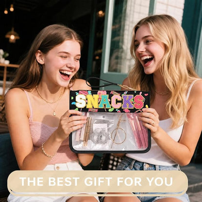 Siwara Snack Bags Clear Pouch Travel Makeup Bag Chenille Letter Bags for Zipper Pouch Clear Cosmetic Bag Clearly Tote Bag Makeup Travel Bags for Women - Image 6