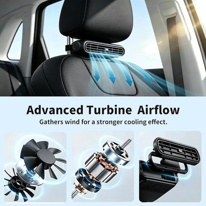 Cars seat fan with battery.with seat back cooling airflow for drivers | 3-speed quiet rear seat fan for passengers infants, children, dogs. bladeless safety design, fit for SUV Truck Van RV - Image 5
