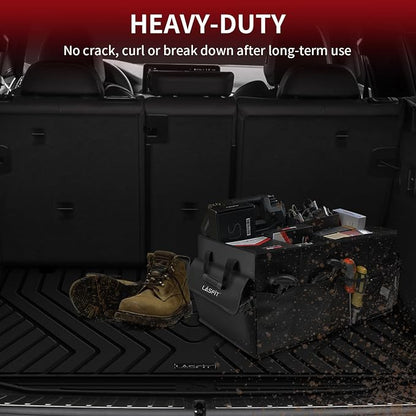 LASFIT Cargo Mats for BMW X3 Gas 2018-2024 30i/M/M40i/M | Without Spare Tire, Not Fit X3 30e or Luggage Compartment Package, All Weather TPE Custom Fit Trunk Liner, Black - Image 5