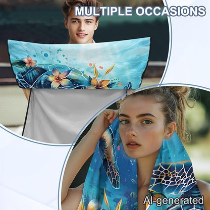Car Towel Seat Cover 1 Piece Sea Turtle Car Seat Cover Protector Front Seats Breathable Comfortable Universal Fit for SUV Van Truck Sedan - Image 5