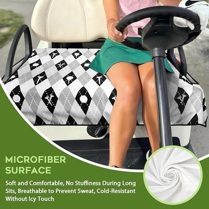 Golf Cart Seat Covers Club Car Golf Cart Accessories for Men Women Golf Carts Seat Towel Blanket 2-Seat Golf Cart Decorations - Image 4