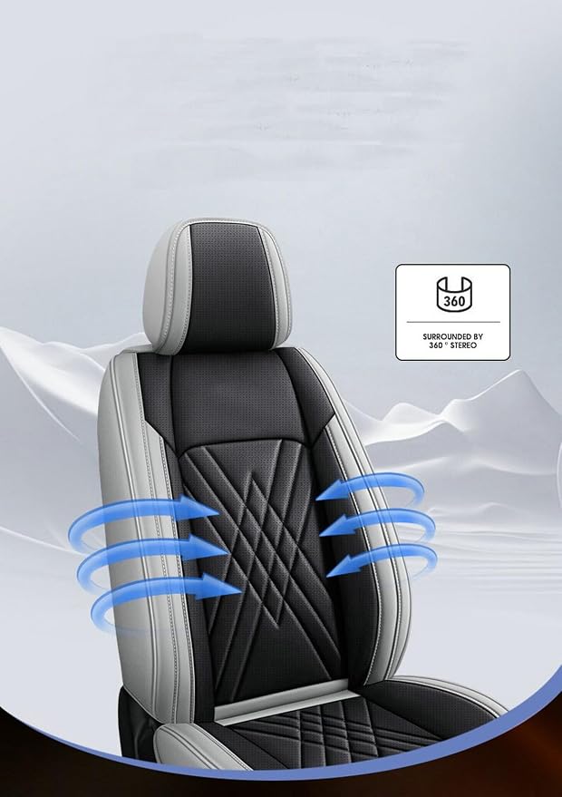 for car seat Covers Non-Slip （E.g, for Tesl,for Mercedes-Benz,for BMW,for Audi, for Ford, for Honda, for Nissan,for Toyota,for Chevrolet,for Jeep.. (Black Beige A+) - Image 5