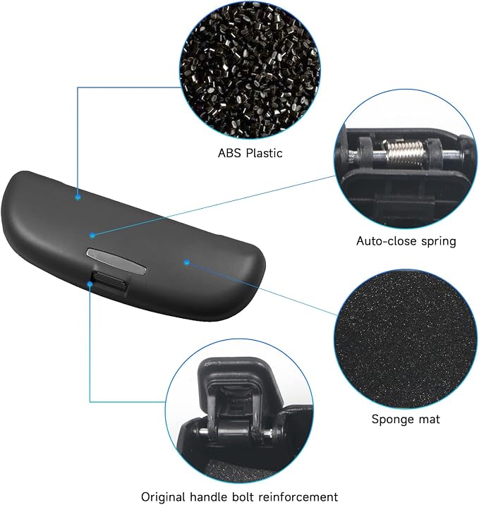 SXCY for 2022-2025 2026 Hyundai Tucson Santa Cruz Glasses Holder Box | 2024-2026 Tucson Santa Cruz Interior Sunglasses Case Holder 2024-2026 Tucson Accessories Handle Replaced Storage(Dark Gray) - Image 5