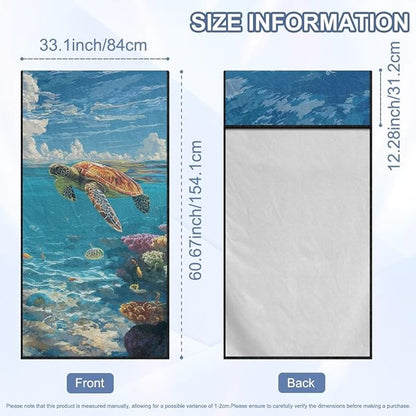 60 x 33 Inch Car Seat Covers Towel Sea Turtle Print Car Seat Protector Front Seats Only with Storage Bag Quick-Dry Sweat Towels for Gym Workout, Running, Swimming, Beach and Hiking - Image 7