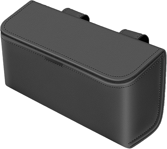 Universal Car Sunglasses Holder for Sun Visor, Premium Magnetic Leather Eyeglass Hanger Clip & Visor Organizer, Large Capacity Car Interior Accessories Fit for Women Men Black by KLAKEY