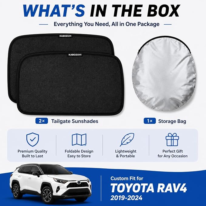 Car Window Shades for 2019-2024 Toyota RAV4 Rear Side Window Mesh Sun Shade | Rear Side Window Sunshade, Breathable Privacy Window Covers, UV Protection & Heat Insulation, for Baby Camping Napping, 2PCS - Image 7