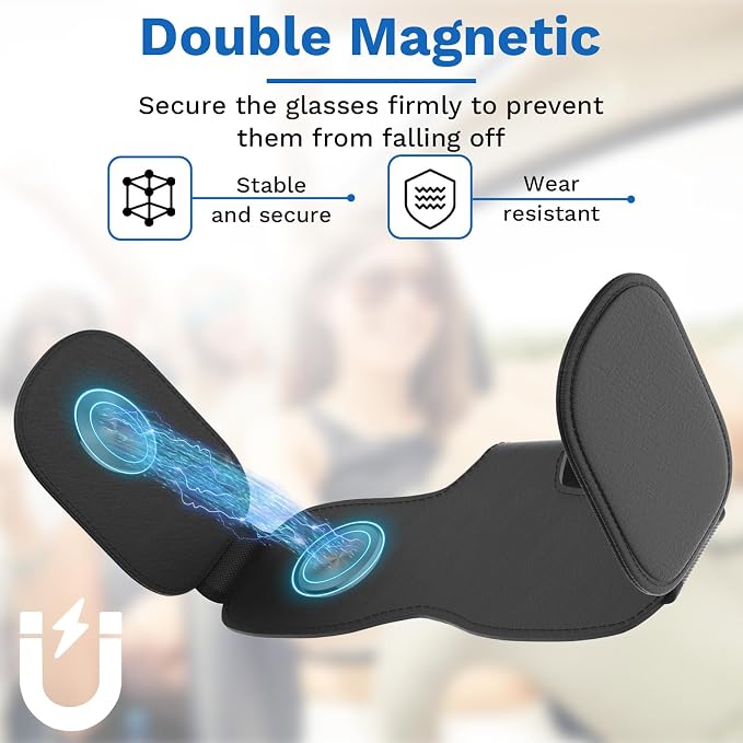 BFXM Sunglass Holder for Car Double Clip, Car Accessories | Sunglasses Holder Eyeglass Hanger Clip for Car Visor, Cars Sun Visor Ticket Card Clip - Image 6