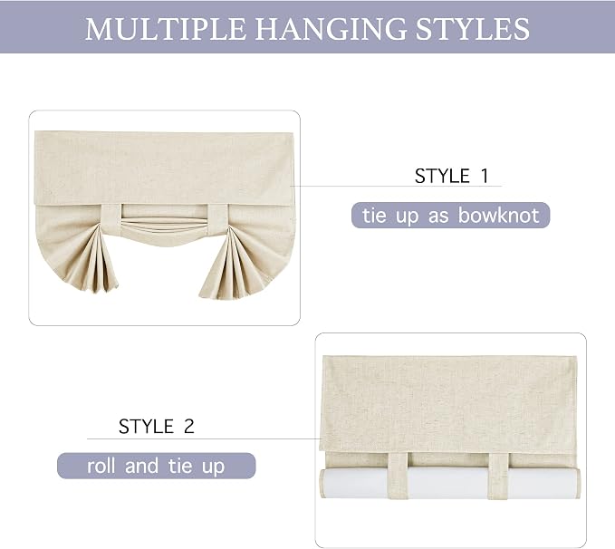 RYB HOME Classroom Door Window Cover, 100% Blackout Lockdown Shades | Linen Textured, Block Views, Privacy Sidelight Blids, For Glass Door School Office Nursery, W12 x L40, Beige, 1 Panel - Image 4