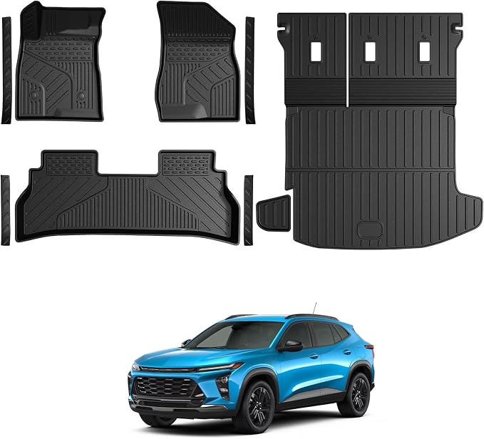 Floor Mats for 2024-2026 Chevy Trax/Buick Envista Accessories | Full-Coverage Set with Integrated Cargo Liner & Backrest Protector, Odorless & Durable, All-Weather Protection, 3D Laser Fit by GALVAGNITE