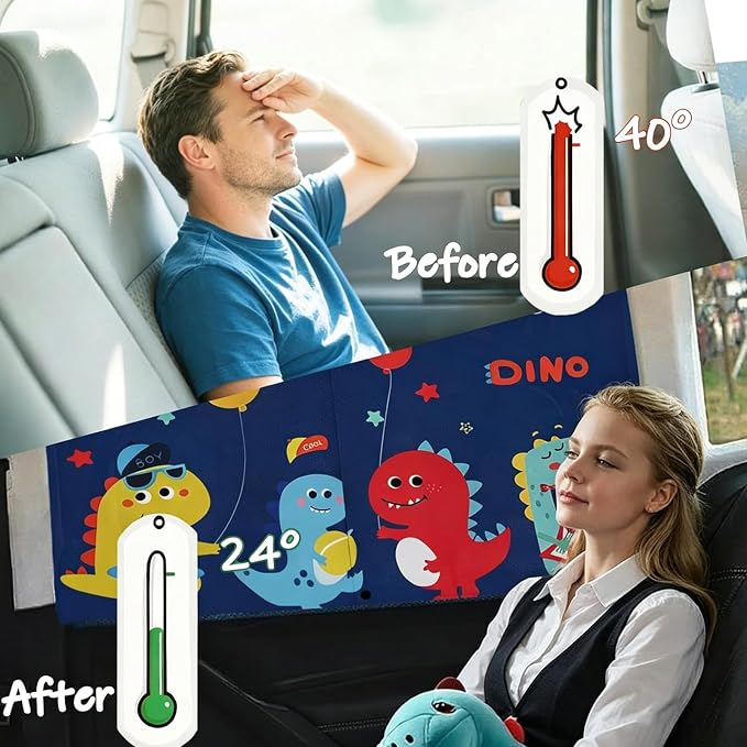 27"x20" Magnetic Double Layer Car Side Windows Shade | for Car SUV Minivan Side Windows, Universal Fit Full/Half Cover Options, Blocks UV Rays, Easy Install & Foldable Storage - Image 4