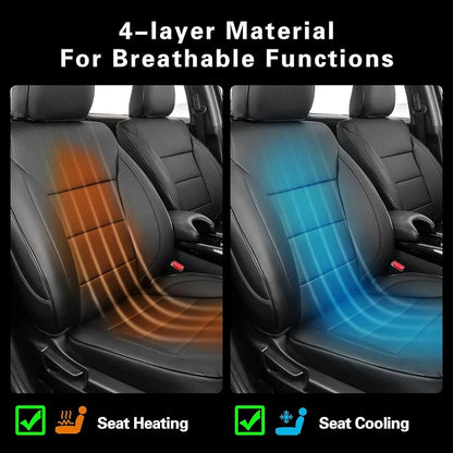 EKR Car Seat Covers for Honda HRV 2016-2018,Leatherette Full Set | Custom Fit for Honda HRV EX/EX-L/LX 2016-2018,Glove-Like Fit,Airbag Compatible,Easy Clean,Faux Leather(Black) - Image 6