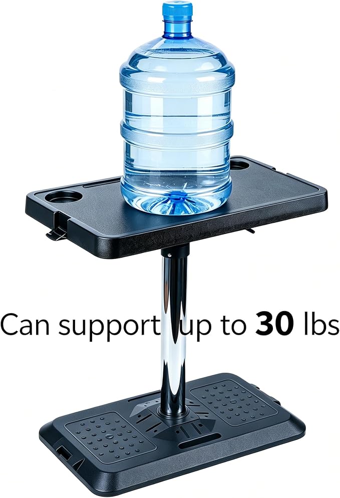 Portable Car Laptop Desk, Pneumatic Height & Angle Adjustable Vehicle Table Tray, 360 Degree Rotatable Travel Desk for Front Rear Passenger Seat, Ideal for Work, Dining, Camping and Home Use - Image 3