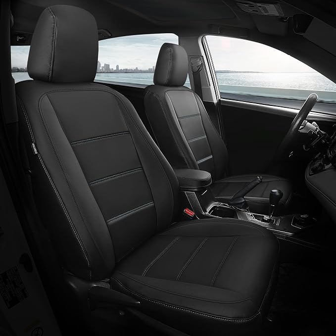 FREESOO Custom Leather Seat Covers for Toyota Corolla LE 2023-2026 | Sedan, Full Set, Waterproof, Airbag Compatible, Scratch-resistant, Anti-slip, Protector Cushion, Durable Material, Easy-clean by FREESOO