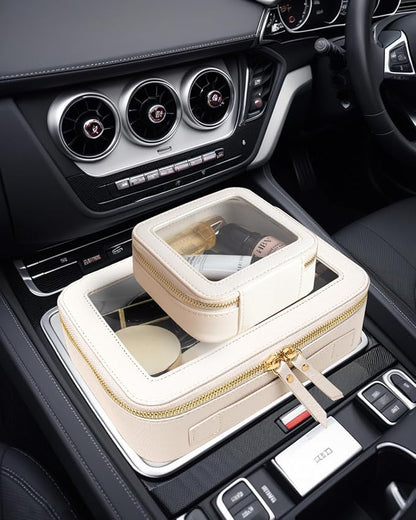 Travel Clear Makeup Bag Set, TSA Approved Cosmetic Bag Case with Zipper Portable Makeup Pouch Toiletry Bag Traveling Cosmetic Organizer Storage Bag Car Organizer Car Essentials - Image 6