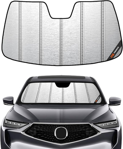Pigenius Windshield Sunshade for Acura MDX 2022-2026, Metallic Silver Finish by Pigenius