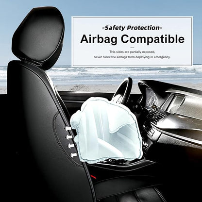 Custom Fit Seat Covers for Toyota C-HR 2018-2022 Black & Blue | CHR Seat Covers Premium Faux Leather Breathable Compatible Airbag Scratch Resistant 1:1 Customized Seat Cushion Protectors - Image 5