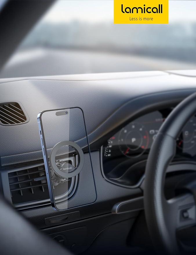 Lamicall for MagSafe Car Mount Vent 20 Super Magnets Accessories for iPhone | Magnetic Phone Holders for Your Car HandsFree Car Phone Holder Mount Air for Women Men Gift fit iPhone 17 16 15 Pro Max Black - Image 7