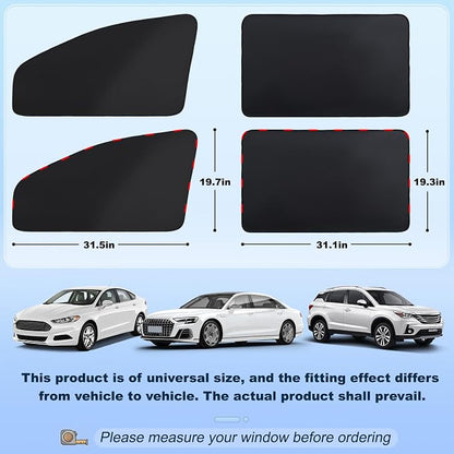 ZATOOTO Magnetic Car Window Shade 2 Pack Car Shades for Front Windows | Car Privacy Curtain UV Block Window Shade, Universal Size for Vehicle Privacy Window Shade for Driver - Image 9