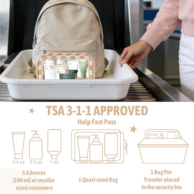 YOPCDJ 5PCS Diaper Bag Organizer Pouch Set, TSA Approved Toiletry Bag, Clear Waterproof TPU Makeup Bag Set Travel Organizer Bags for Women and Kids - Image 6