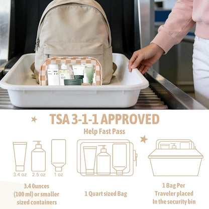 YOPCDJ 5PCS Diaper Bag Organizer Pouch Set, TSA Approved Toiletry Bag, Clear Waterproof TPU Makeup Bag Set Travel Organizer Bags for Women and Kids - Image 6