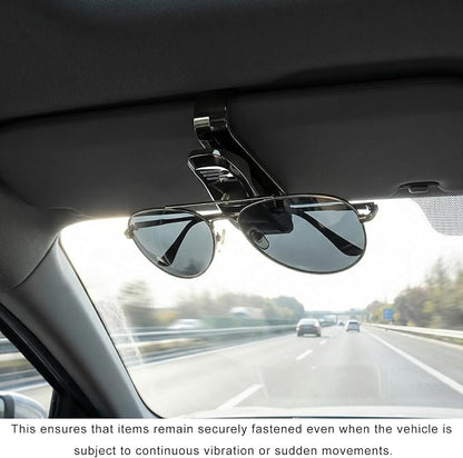 2 PCS Sunglass Holder for Car Sun Visor, Vehicle Interior Visor Eyeglasses Hanger with Sponge Pad, One-Handed Operation Sun Shade Glasses Organizer for Car SUV Truck - Image 5