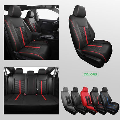 RIDEPOSH Custom Fit Seat Covers for Honda Civic 2022-2026 | Hatchback EX-L Sport Touring, Faux Leather, 60/40 Split Rear, Rear Armrest, Waterproof, Airbag Compatible, Easy-to-clean - Image 8