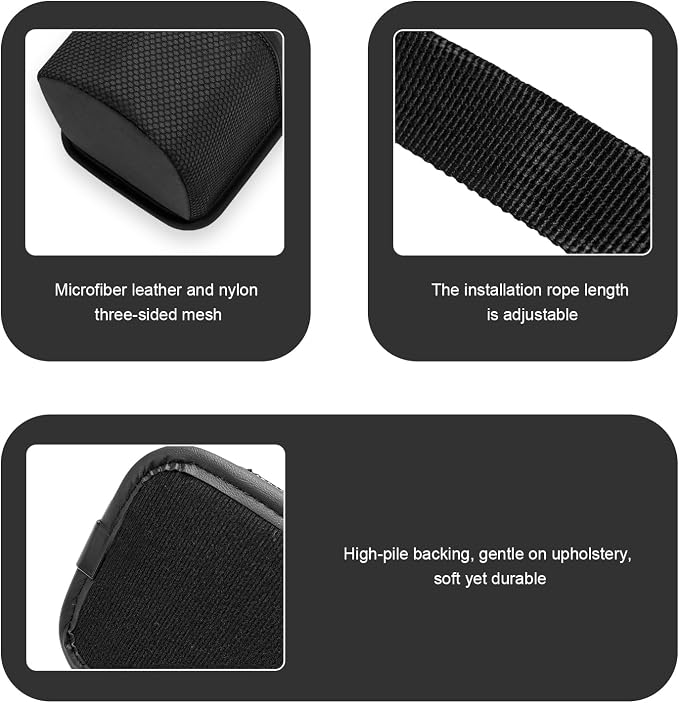 2 in 1 Large Car Cup Holder, 80 oz Multi-Function Auto Water Bottle Storage Bag with Mesh Pocket, Universal Hanging Seat Side Organizer Cup Holders for Car SUV Truck (Black) - Image 3