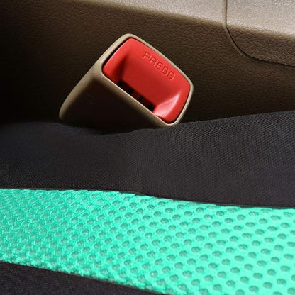 Flying Banner Car Seat Covers 2 Front Seats Mesh Fabric Splicing Polyester Cover Black with Green Color - Image 6