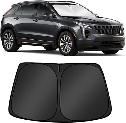 Custom Fit Windshield Sun Shade for Cadillac XT4 2019-2025 2026 | Foldable, Easy to Install & Store, Full Coverage, 210T Reflective Fabric, Blocks 99% of UV Rays by Mekdghro