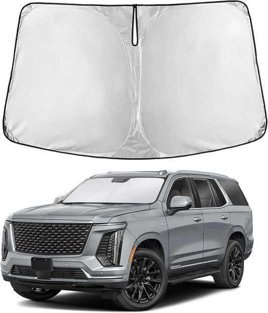 Autovir Windshield Sun Shade Fit for 2021-2024 2025 2026 Cadillac Escalade | Sunshade, Front Car Window Shades Sun Visor, Blocks UV Rays & Heat, Car Accessories by Autovir