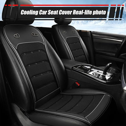 Upgraded Cooling Car Seat Cover with 3-Second Fast Cooling(Black) | 12V–24V for Car SUV Truck RV, Universal Size Design, Breathable 3D Mesh & Premium Leather, Best Gift for Drivers - Image 5
