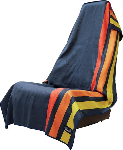 Sprints Athletic Running Towel, Full-Sized, Car Seat Cover - Performance Microfiber (Racing Stripes) by Sprints