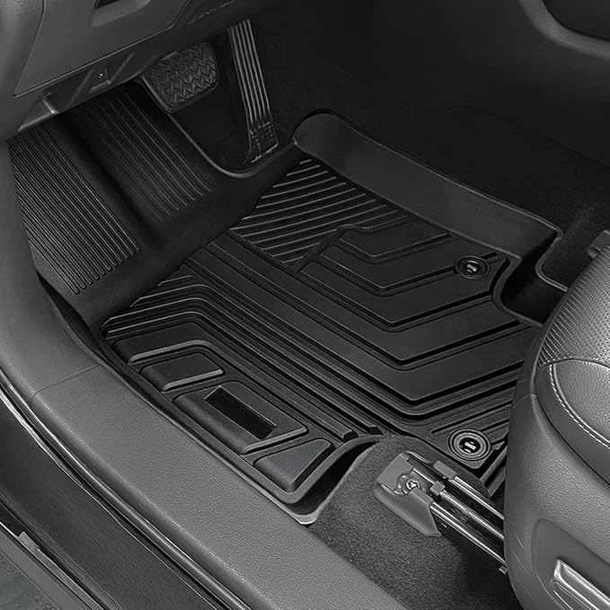 Floor Mats for 2020-2026 Toyota Highlander 7-Seat Accessories | Full-Coverage Set with Integrated Cargo Liner & Backrest Protector, Odorless & Durable, All-Weather Protection, 3D Laser Fit - Image 2