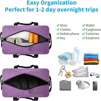 Apenze Small Gym Bag 14 inch lightweight Carry On Mini Duffel Bag for Travel Sport - Lavender Purple - Image 5