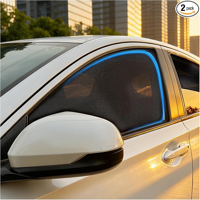 Car Window Shades,2 Pack Car Side Window Sunshade,Breathable & Retractable | (Front Windows)Car Window Shade for Baby,Universal Fit Most of Cars,Glare Shield,Protect Privacy by EJDRFN